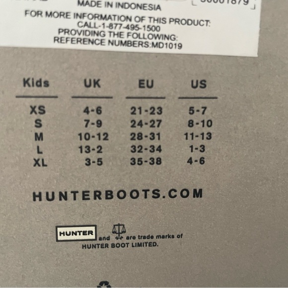 SOLD HUNTER KIDS 6 STITCH CABLE BOOT SOCK for the HUNTER original boot - Size L - Picture 3 of 3